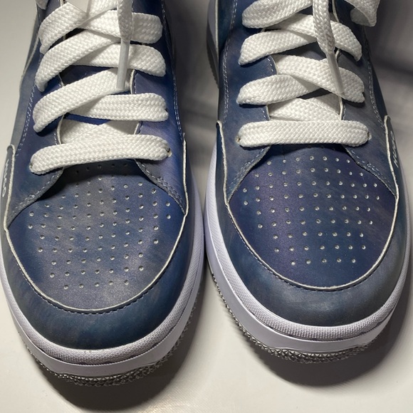 NWOB HUGO Sneakers Size 7 / 37 Killian Hilto High Tops Blue Grey Watercolor - Picture 3 of 12